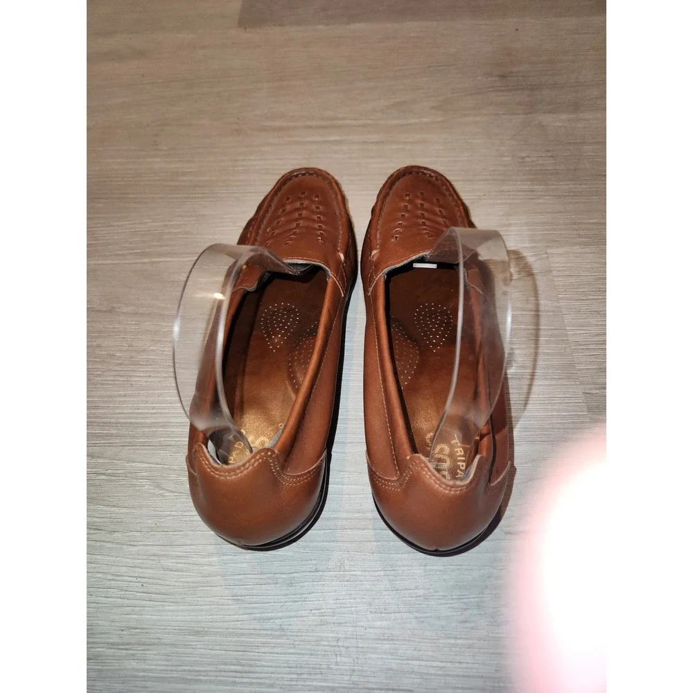 SAS Tripad Comfort Womens 7.5 M Brown‎ Leather Loafers C1113189 08 Slip On Shoes